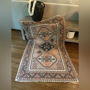 Area Rug, 3’x5’ cotton dhurrie, Ikat, Persian, oriental